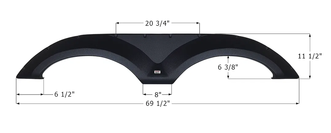 14183 – ICON Fender Skirt, Vehicle Fitment: Various Forest River Cherokee Models 69-1/2 Inch Length x 11-1/2 Inch Hei...